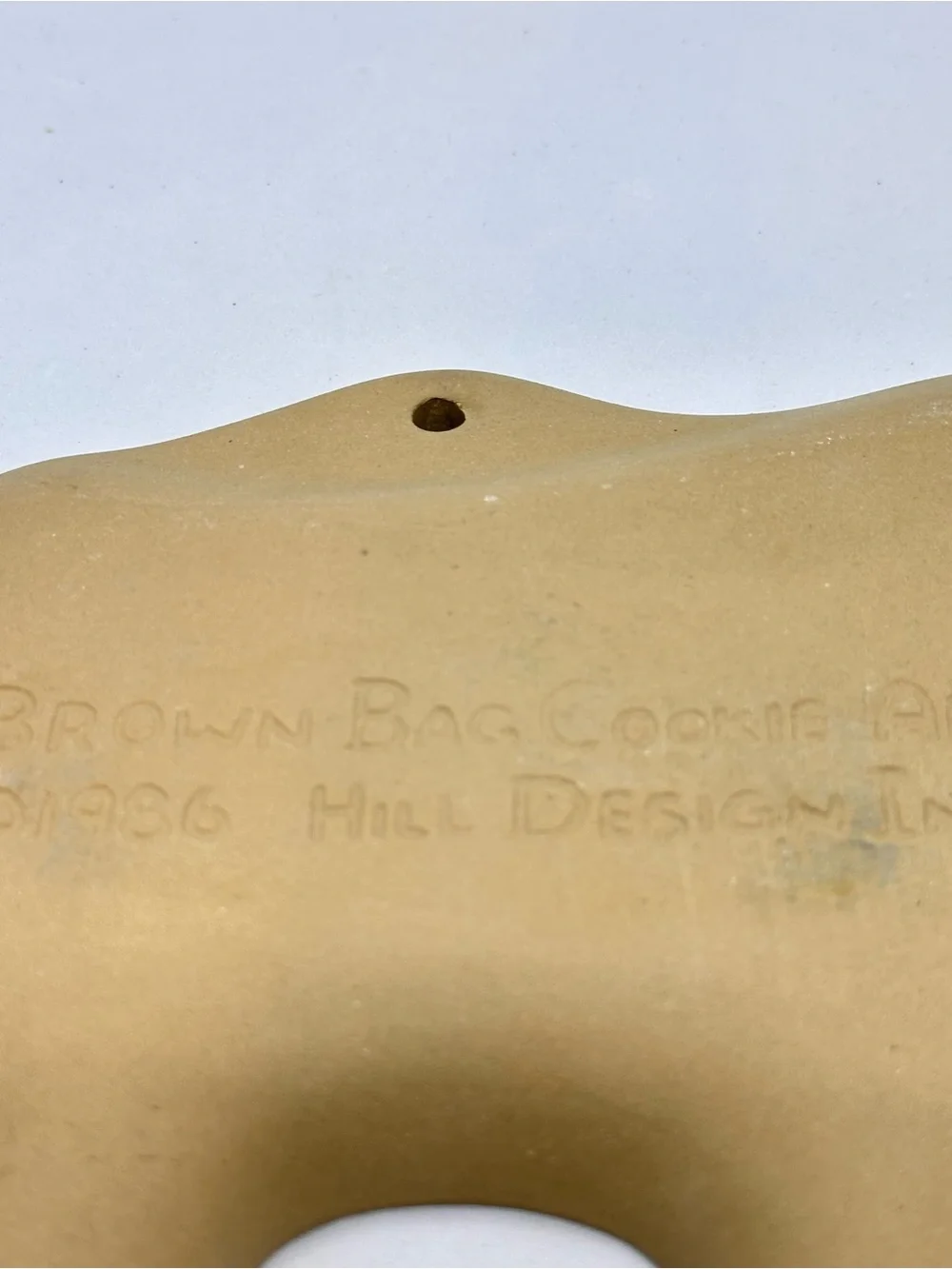 Vintage 1986 Brown Bag Cookie Art Cow Mold Hill Design Inc. Stoneware Grannycore